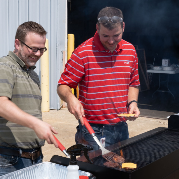 Enjoying summer with an ITAMCO employee cookout.